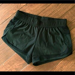 Running shorts with compression built in